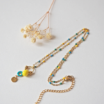 collier paulette goutte perle verre filé bijoux fun coloré pampille