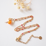 collier paulette goutte perle verre filé bijoux fun coloré pampille