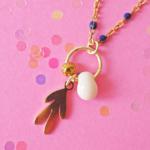 collier paulette goutte perle verre filé bijoux fun coloré pampille