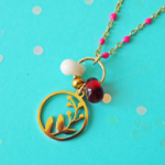 collier paulette goutte perle verre filé bijoux fun coloré pampille