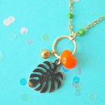 collier paulette goutte perle verre filé bijoux fun coloré pampille