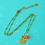 collier paulette goutte perle verre filé bijoux fun coloré pampille
