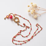 collier paulette goutte perle verre filé bijoux fun coloré pampille