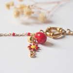 collier paulette goutte perle verre filé bijoux fun coloré pampille