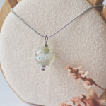 boucles d'oreilles créoles collier galaxie perles en verre filé argent bijoux