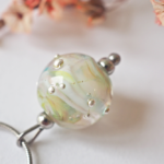 boucles d'oreilles créoles collier galaxie perles en verre filé argent bijoux