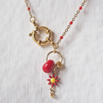 collier paulette goutte perle verre filé bijoux fun coloré pampille