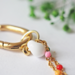 boucles d'oreilles créoles unité asymétrique paulette goutte perle verre filé bijoux fun coloré pampille
