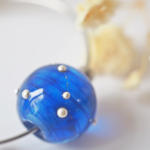boucles d'oreilles créoles collier galaxie perles en verre filé argent bijoux