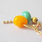 collier paulette goutte perle verre filé bijoux fun coloré pampille