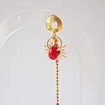 boucles d'oreilles créoles unité asymétrique paulette goutte perle verre filé bijoux fun coloré pampille