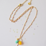 collier paulette goutte perle verre filé bijoux fun coloré pampille