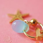 boucles d'oreilles créoles unité asymétrique paulette goutte perle verre filé bijoux fun coloré pampille