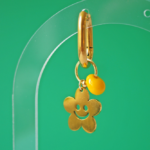 boucles d'oreilles créoles unité asymétrique paulette goutte perle verre filé bijoux fun coloré pampille