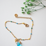 bracelet paulette goutte perle verre filé bijoux fun coloré pampille
