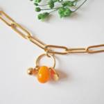 bracelet paulette goutte perle verre filé bijoux fun coloré pampille