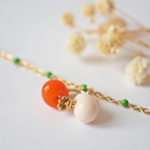 bracelet paulette goutte perle verre filé bijoux fun coloré pampille