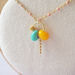 collier paulette goutte perle verre filé bijoux fun coloré pampille