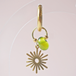 boucles d'oreilles créoles unité asymétrique paulette goutte perle verre filé bijoux fun coloré pampille