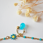 bracelet paulette goutte perle verre filé bijoux fun coloré pampille