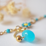 bracelet paulette goutte perle verre filé bijoux fun coloré pampille