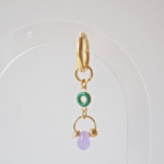 boucles d'oreilles créoles unité asymétrique paulette goutte perle verre filé bijoux fun coloré pampille