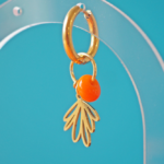 boucles d'oreilles créoles unité asymétrique paulette goutte perle verre filé bijoux fun coloré pampille