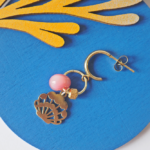 boucles d'oreilles créoles unité asymétrique paulette goutte perle verre filé bijoux fun coloré pampille