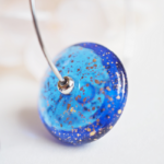 Créoles Virginie perles en verre soucoupe or fin doré acier inoxydable boucles d'oreilles chic classe unique créateur