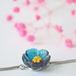 boucles d'oreilles clips oreille non percée collier bracelet réglable fleurs verre filé artisanat printemps bijoux flora marguerite coquelicot bague
