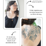 collier lotus perle en verre filé pendentif fleur pétal artisanat