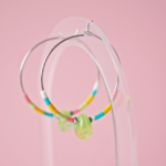 créoles boucles d'oreilles paulette goutte perle verre filé miyuki rocaille