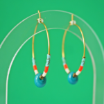 créoles boucles d'oreilles paulette goutte perle verre filé miyuki rocaille