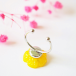 boucles d'oreilles clips oreille non percée collier bracelet réglable fleurs verre filé artisanat printemps bijoux flora marguerite coquelicot bague