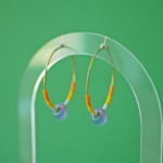 créoles boucles d'oreilles paulette goutte perle verre filé miyuki rocaille