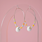 créoles boucles d'oreilles paulette goutte perle verre filé miyuki rocaille
