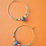 créoles boucles d'oreilles paulette goutte perle verre filé miyuki rocaille