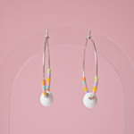 créoles boucles d'oreilles paulette goutte perle verre filé miyuki rocaille