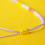 bracelet réglable noeud paulette goutte perle verre filé miyuki rocaille
