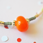 bracelet réglable noeud paulette goutte perle verre filé miyuki rocaille