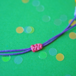 bracelet réglable noeud paulette goutte perle verre filé miyuki rocaille