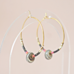 créoles boucles d'oreilles paulette goutte perle verre filé miyuki rocaille