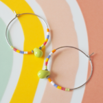 créoles boucles d'oreilles paulette goutte perle verre filé miyuki rocaille