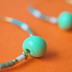 créoles boucles d'oreilles paulette goutte perle verre filé miyuki rocaille