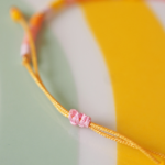 bracelet réglable noeud paulette goutte perle verre filé miyuki rocaille