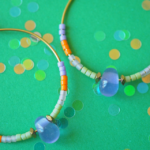 créoles boucles d'oreilles paulette goutte perle verre filé miyuki rocaille