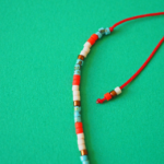 bracelet réglable noeud paulette goutte perle verre filé miyuki rocaille