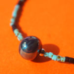 bracelet réglable noeud paulette goutte perle verre filé miyuki rocaille