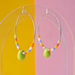 créoles boucles d'oreilles paulette goutte perle verre filé miyuki rocaille