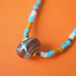 bracelet réglable noeud paulette goutte perle verre filé miyuki rocaille